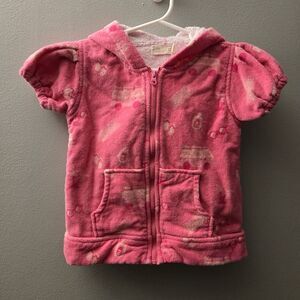 Barbie Monica + Andy Terry 100% Organic Cotton Short Sleeve Hoodie 2T Swim Cover